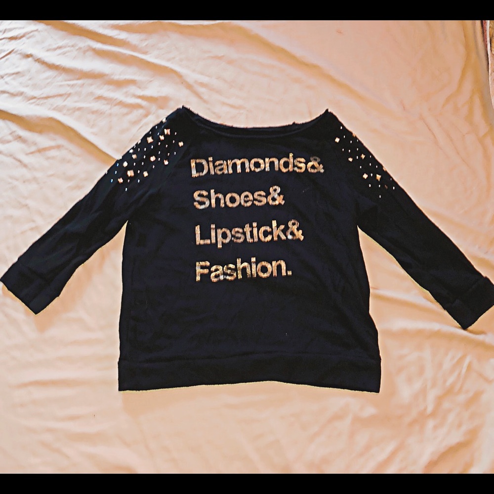 Black and gold sweater